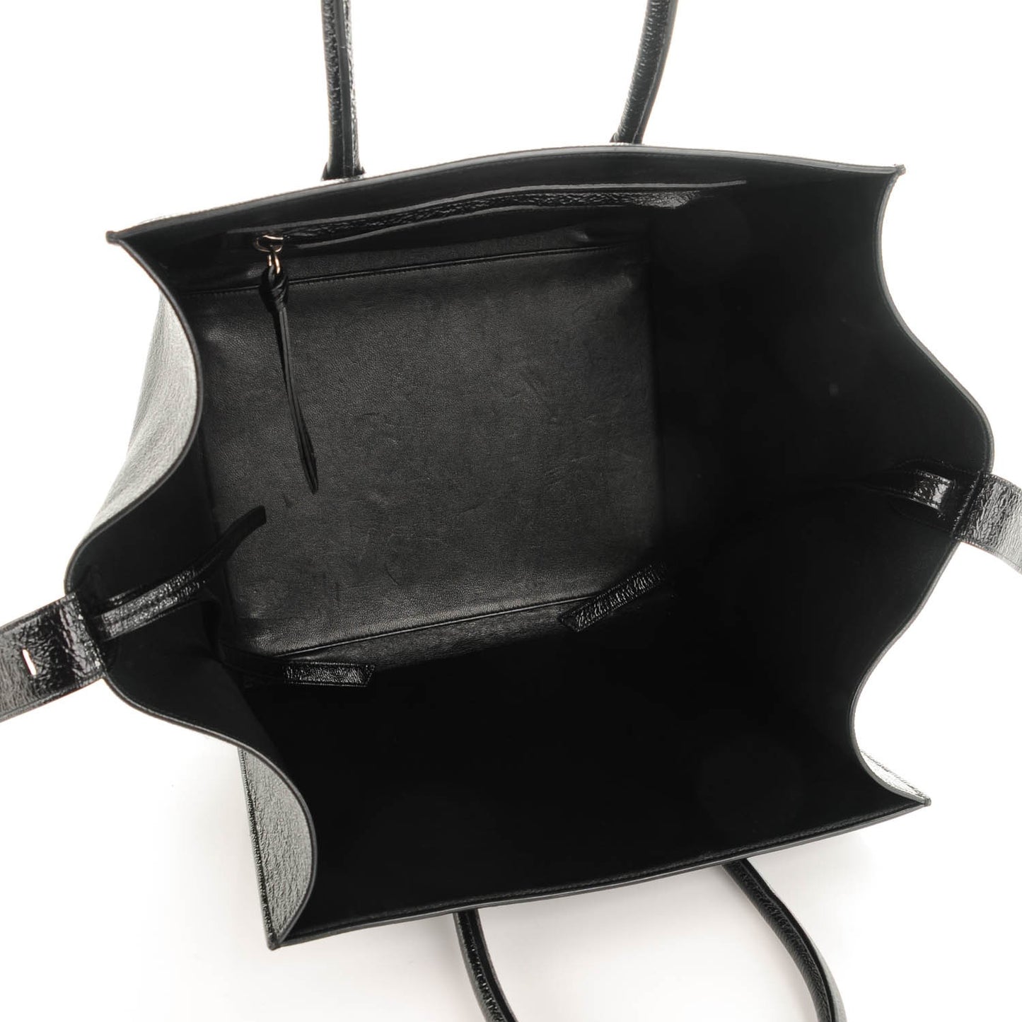 Shiny Goatskin Medium Phantom Luggage Black