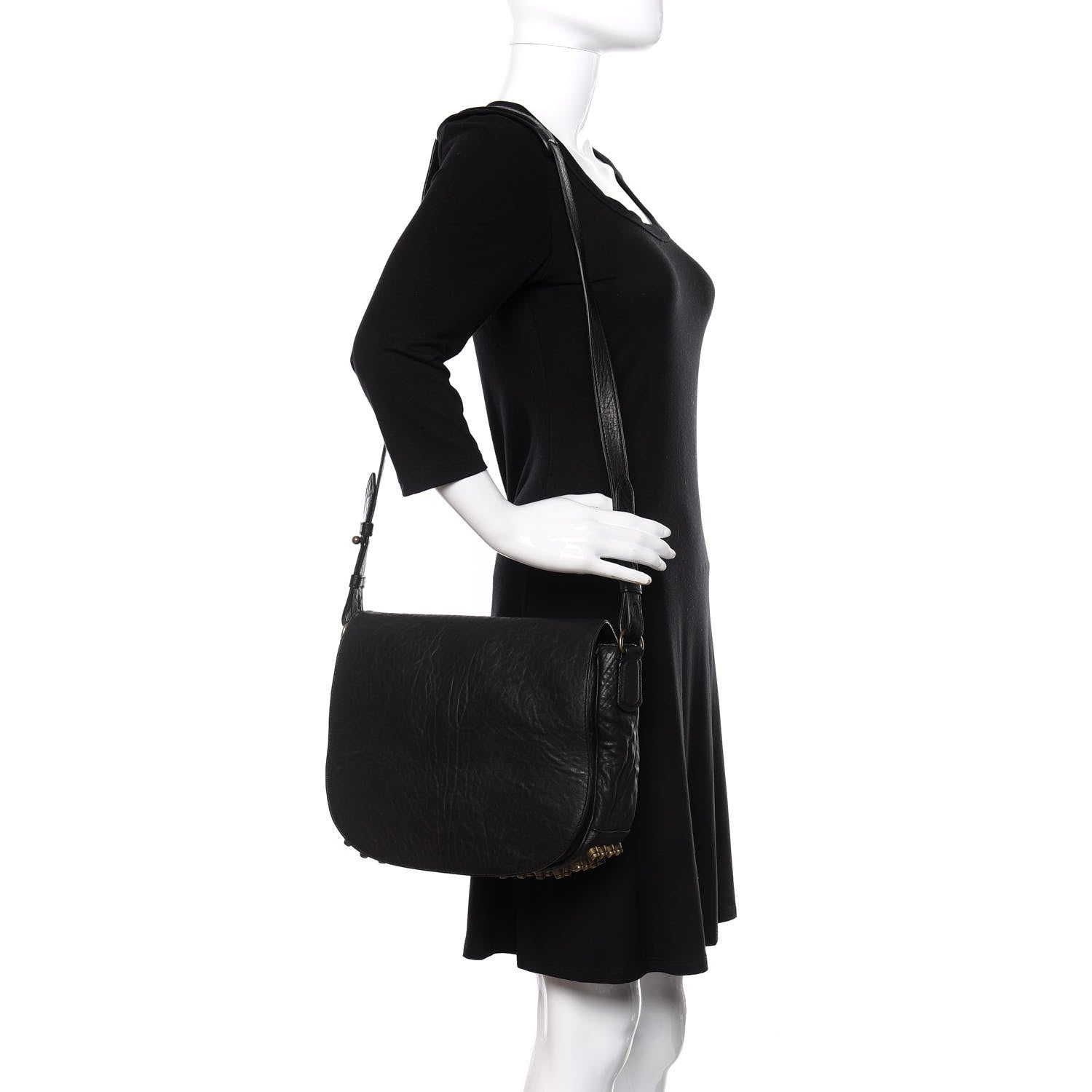 Alexander Wang Pebbled Lambskin Lia Sling Black 2 of 9