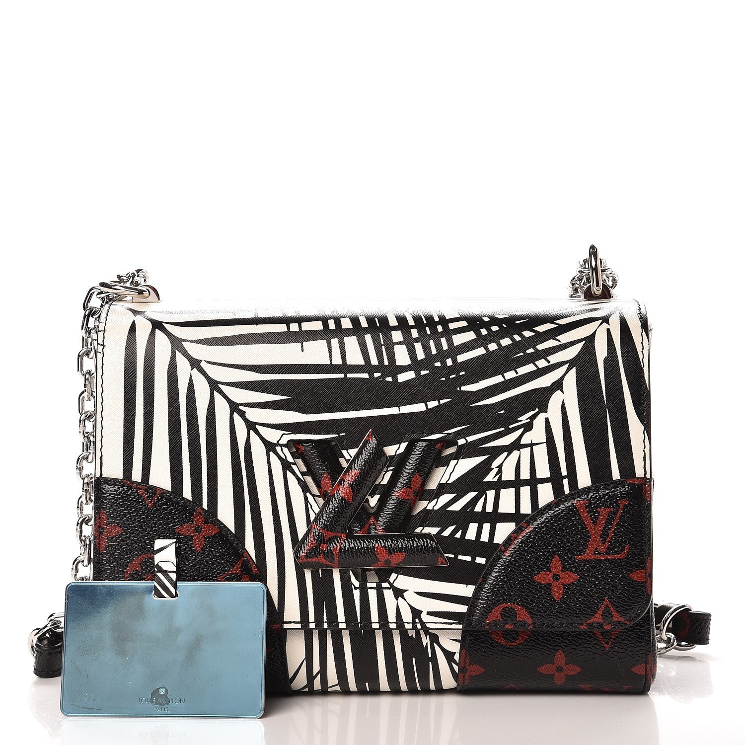 Louis Vuitton Monogram Infrarouge Palm Twist Shoulder Bag MM Black White 8 of 8