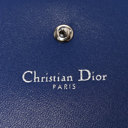Christian Dior Grained Calfskin Diorama Croisiere Chain Wallet Blue 6 of 10