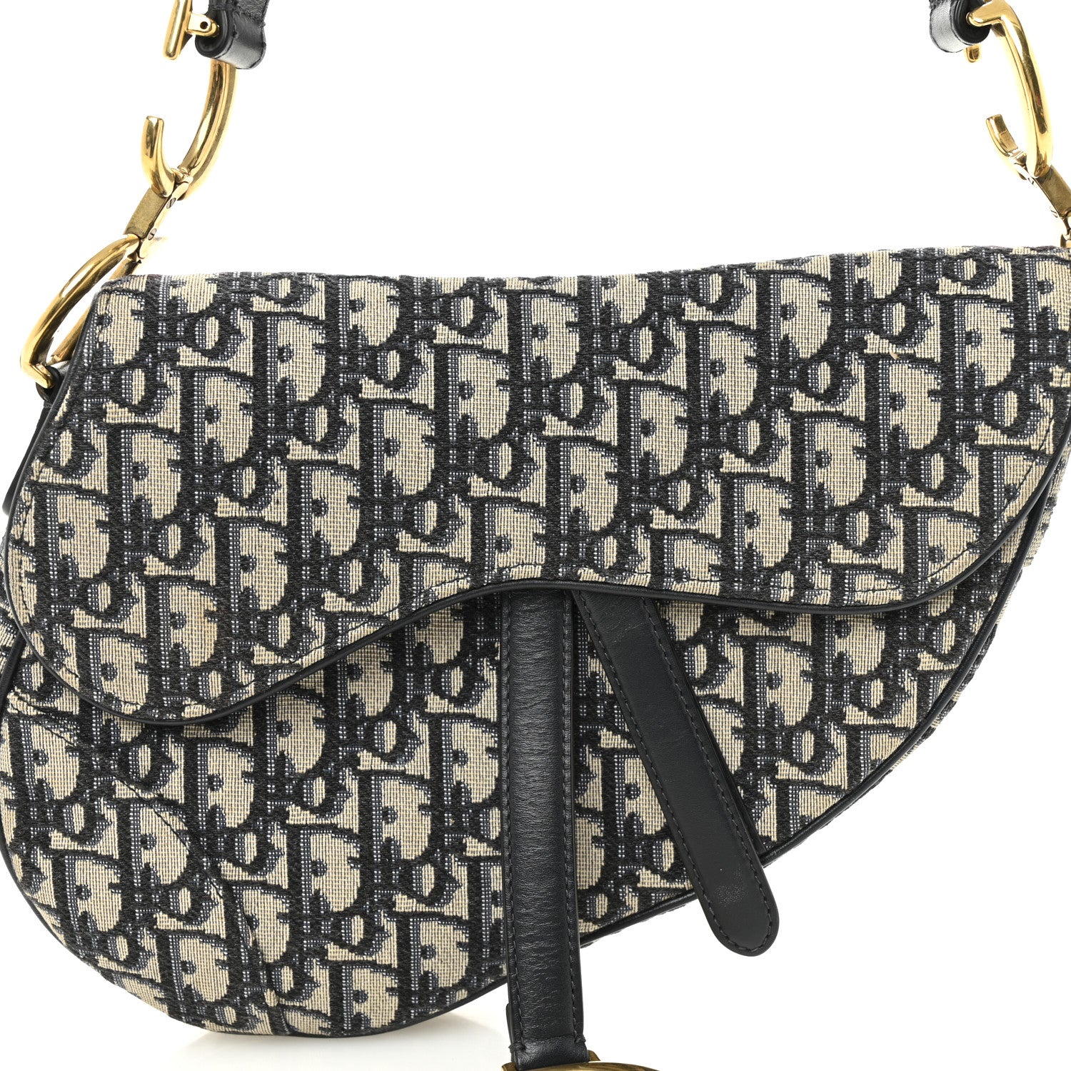 Christian Dior Oblique Saddle Bag Blue 8 of 11