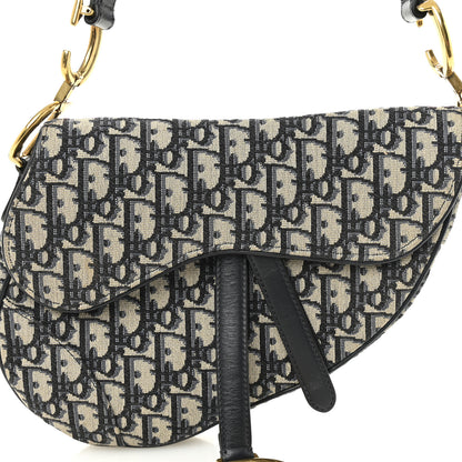 Christian Dior Oblique Saddle Bag Blue 8 of 11