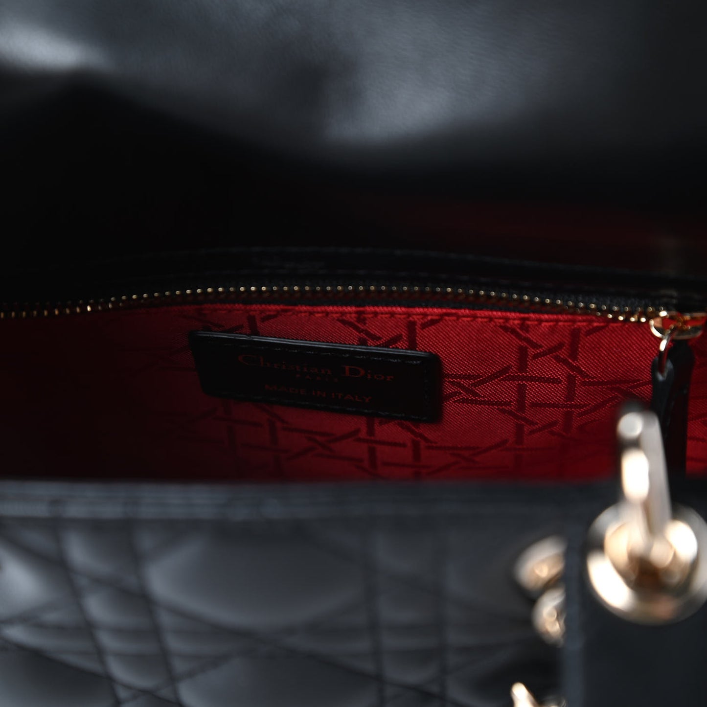 Lambskin Cannage Small My ABCDior Lady Dior Black