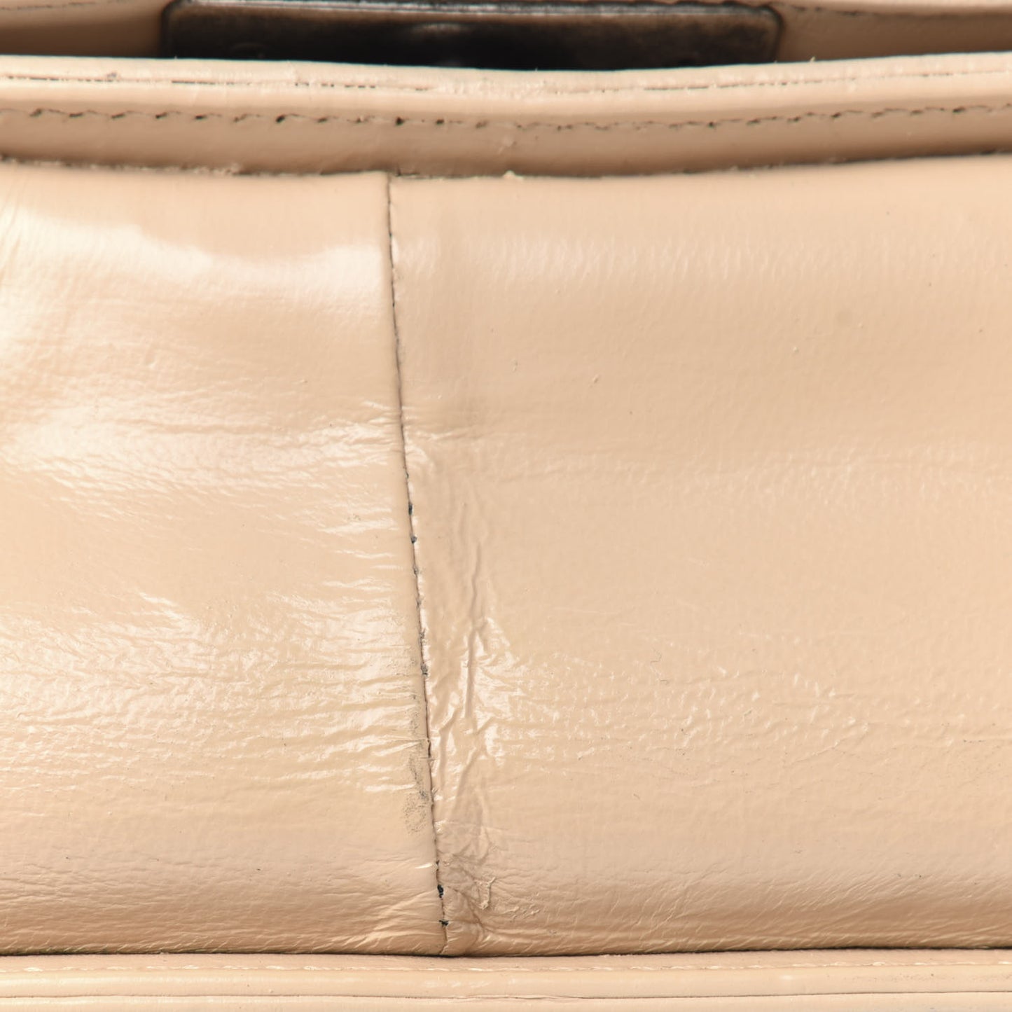 Calfskin Quilted Double Stitch New Medium Boy Flap Beige