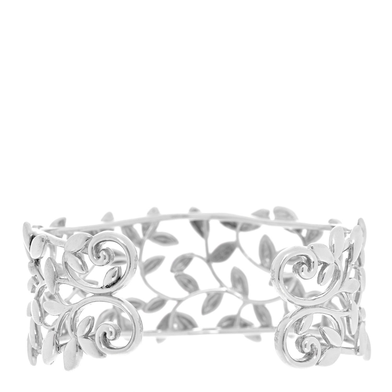 Tiffany Sterling Silver Paloma Picasso Olive Leaf Cuff Bracelet 3 of 5
