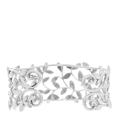 Tiffany Sterling Silver Paloma Picasso Olive Leaf Cuff Bracelet 3 of 5