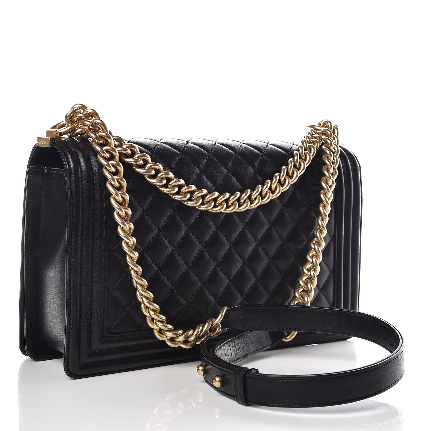 Chanel Lambskin Quilted New Medium Boy Flap Black 3 of 14