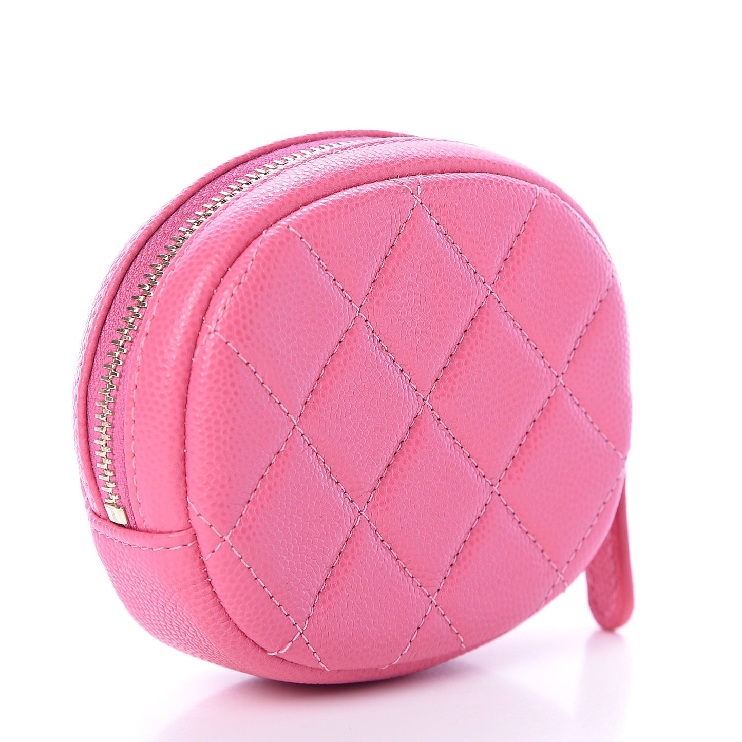 Caviar Quilted Zip Around Classic Coin Purse Pink