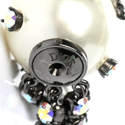Christian Dior Pearl Crystal Tribales Butterfly Star Dangle Earrings Ruthenium Multicolor 4 of 4