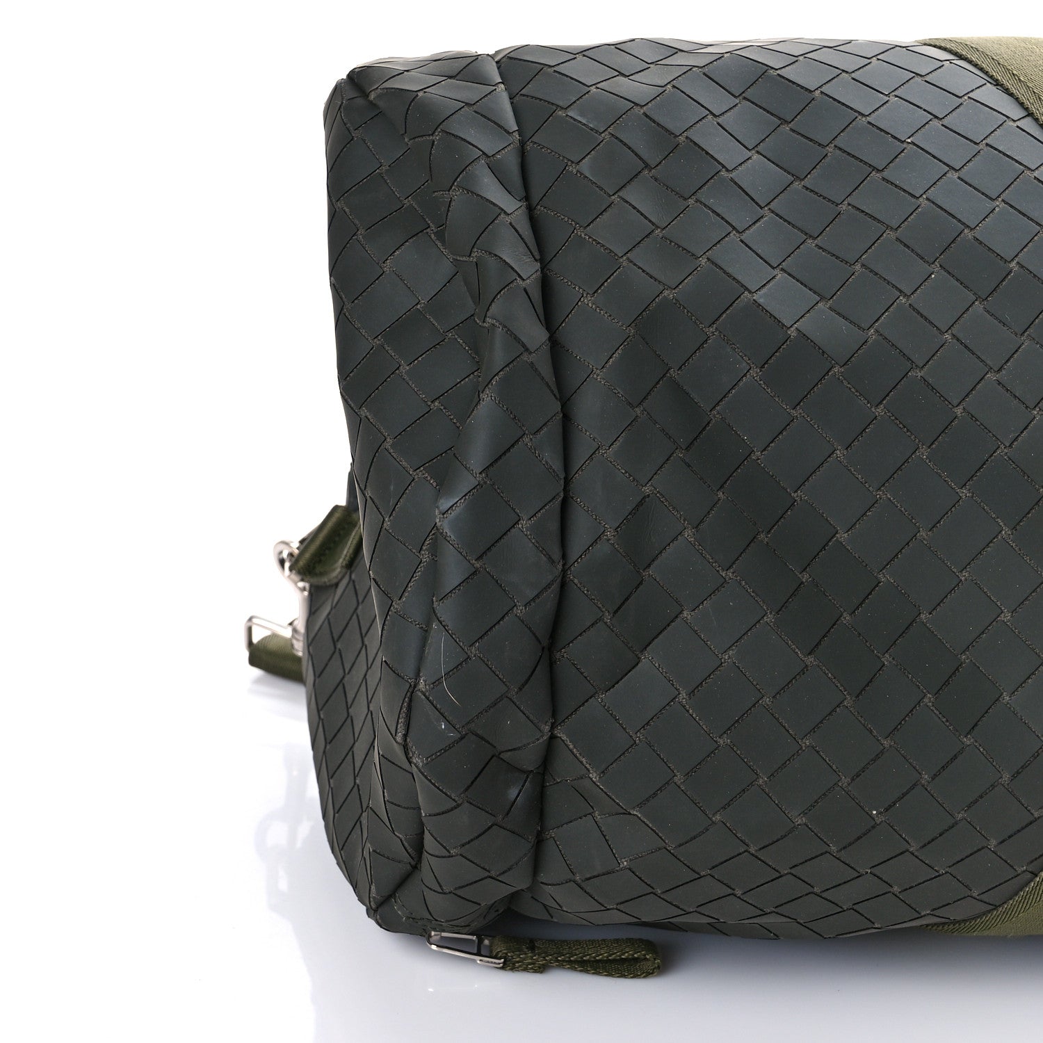 Bottega Veneta Intrecciato Rubber Canvas Duffle Bag Camping 8 of 9