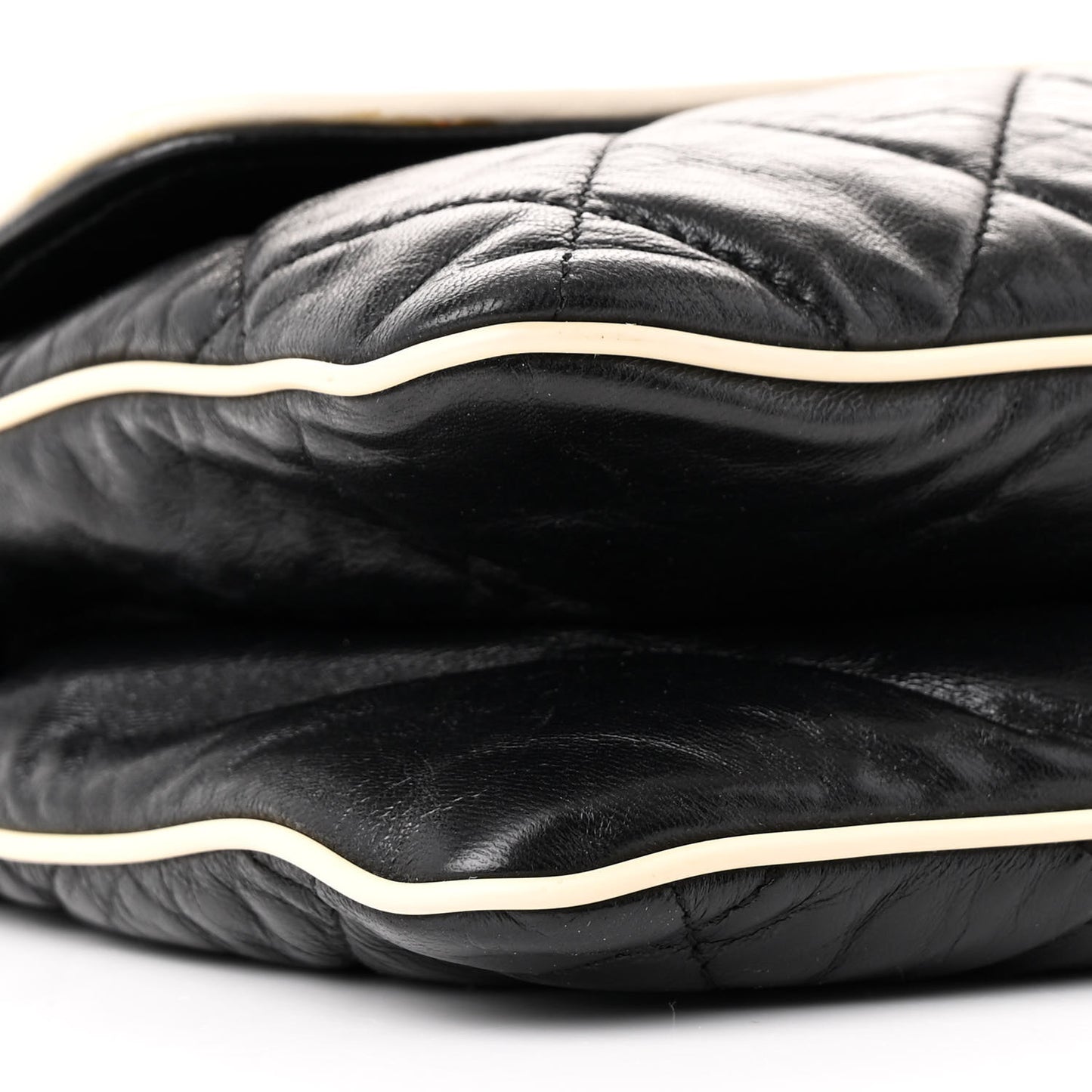 Lambskin East West Mademoiselle Flap Black
