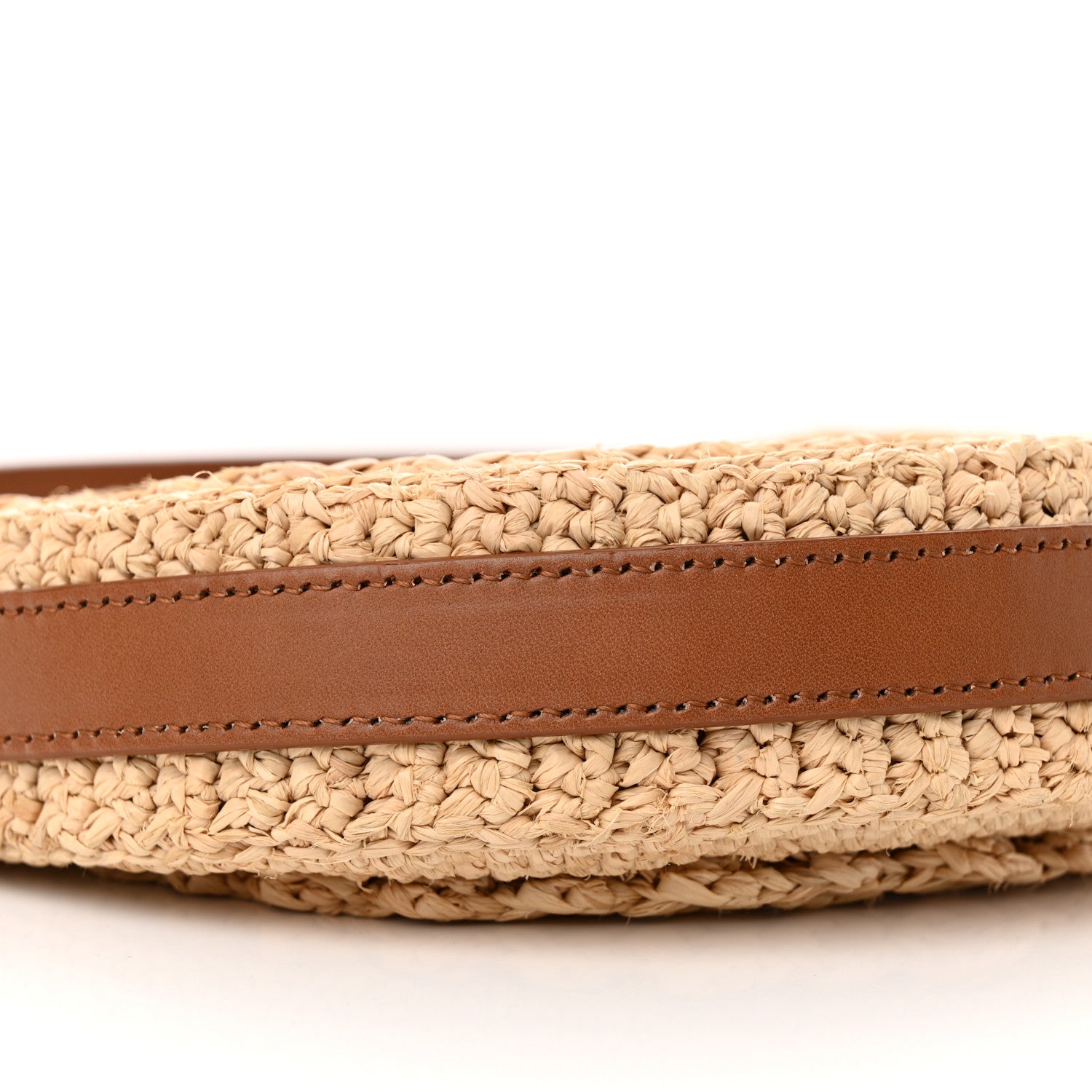 Saint Laurent Raffia Sac Round Naturel 8 of 9