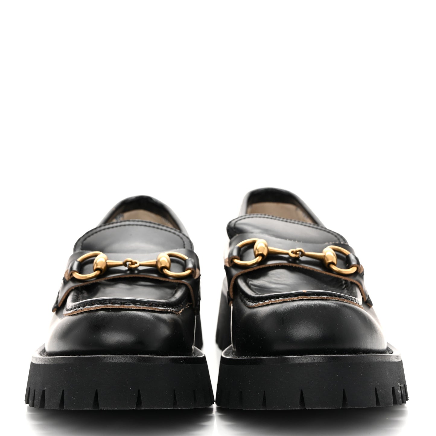 Cordovan Lux Womens Harald Horsebit 25mm Platform Loafers 36 38 Black