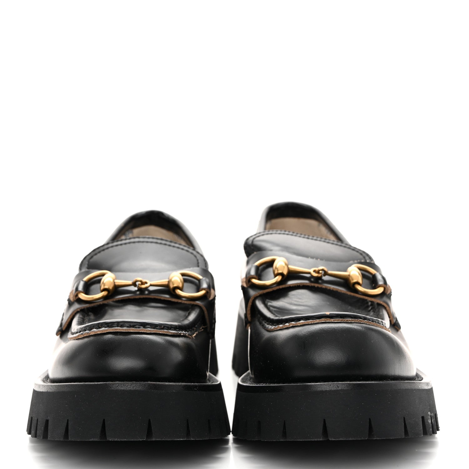 Gucci Cordovan Lux Womens Harald Horsebit 25mm Platform Loafers 36 38 Black 2 of 13