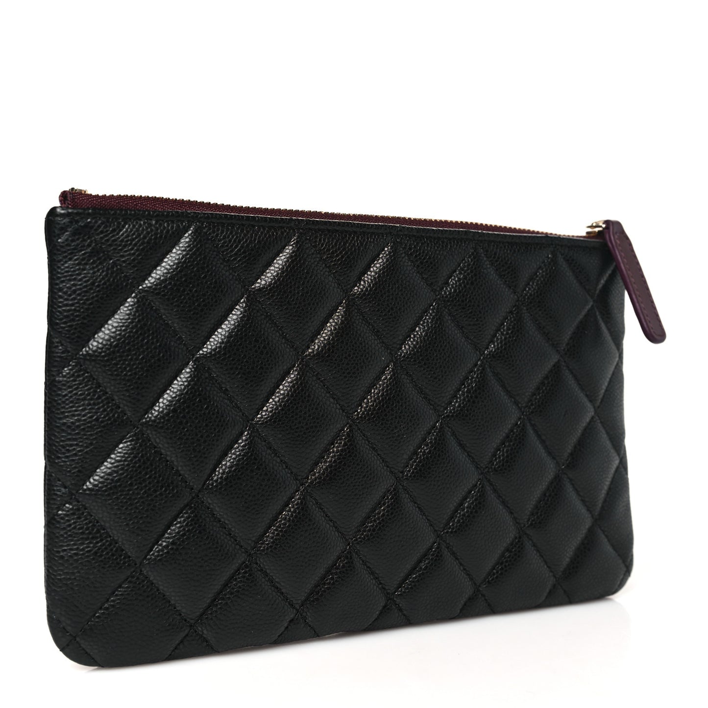 Caviar Quilted Cosmetic Case Black