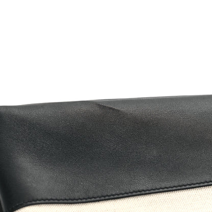 Saint Laurent Calfskin Linen Two Tone Cabas Tote Black 12 of 12