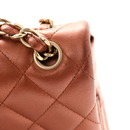 Chanel Metallic Lambskin Quilted Jumbo Double Flap Copper 12 of 13