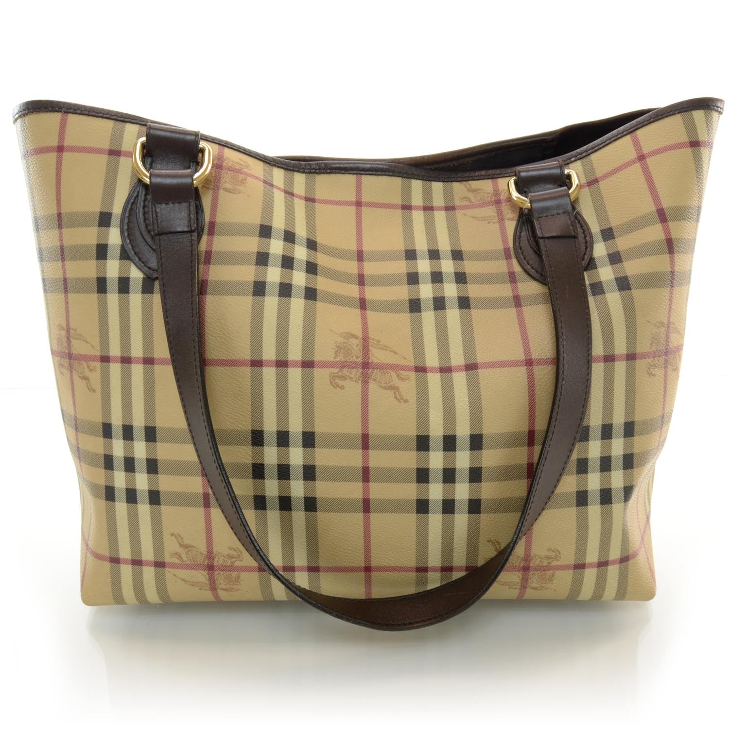 Burberry Haymarket Check Large Tote Brown 1 of 7