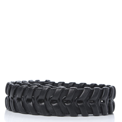 Fendi Vitello Dolce Shiny Nappa Lace Up Strap You Black 2 of 3