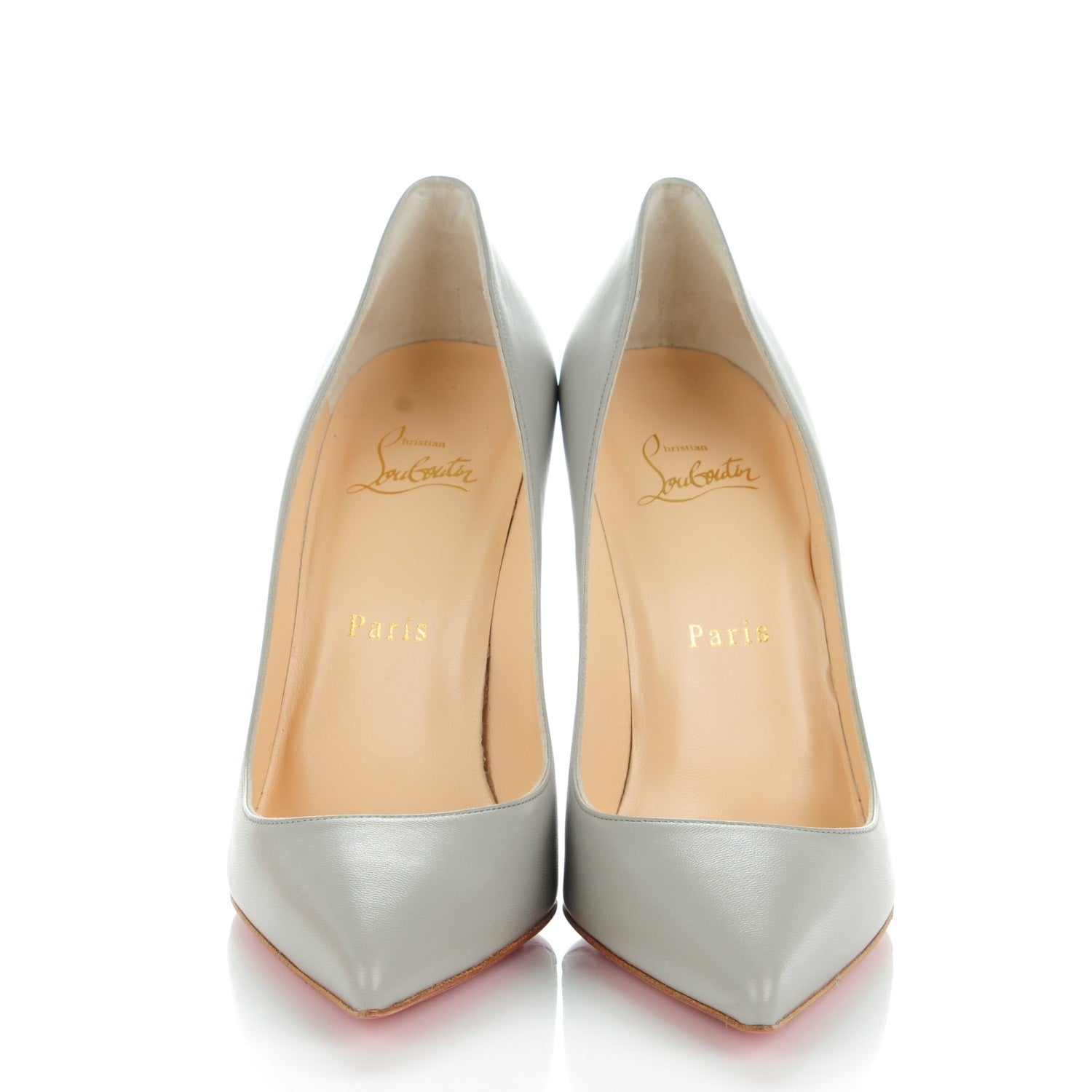 Christian Louboutin Kid Pigalle Follies 100 Pumps 38.5 Gris 2 of 8