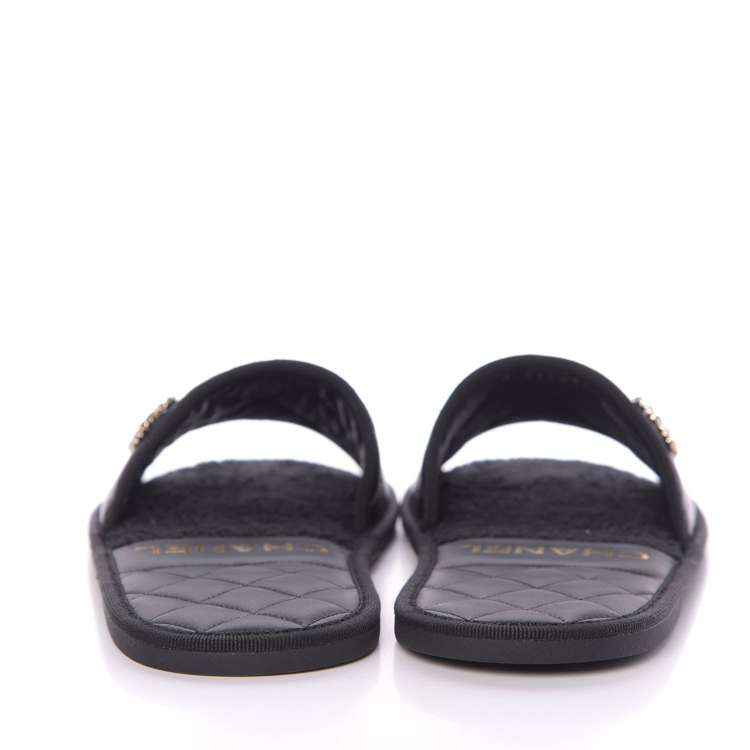 Chanel Lambskin CC Flat Mules S Black 8 of 11