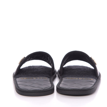 Chanel Lambskin CC Flat Mules S Black 8 of 11