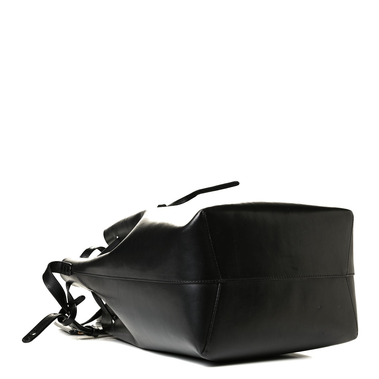 Mansur Gavriel Vegetable Tanned Calfskin Bucket Bag Black Flamma 4 of 10
