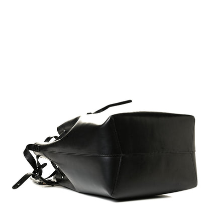 Mansur Gavriel Vegetable Tanned Calfskin Bucket Bag Black Flamma 4 of 10