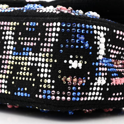 Chanel Crystal Tweed CC Medium Double Flap Black 10 of 11