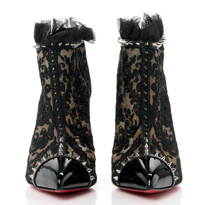 Christian Louboutin CHRISTIAN LOUBOUTIN Lace Studded Pigalle 100 Booties 36 Black 2 of 9