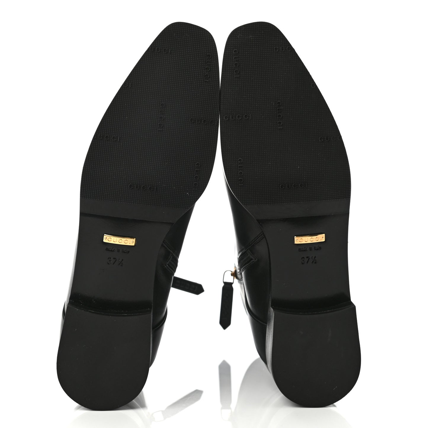 Calfskin Womens GG Ankle Boots 37.5 Black