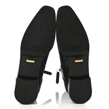 Gucci Calfskin Womens GG Ankle Boots 37.5 Black 5 of 8