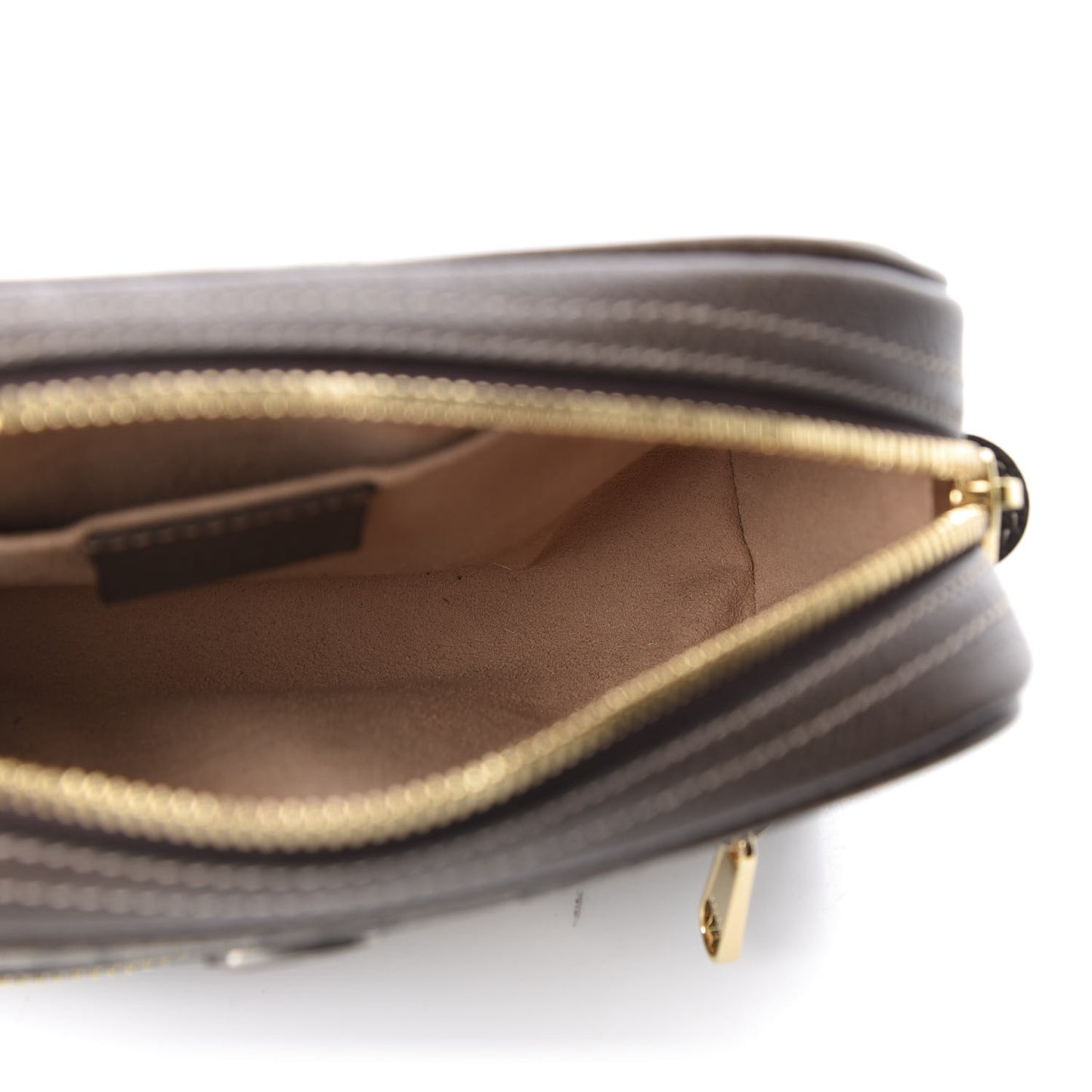 GG Supreme Monogram Web Small Ophidia Belt Bag 85 34 Dark Brown