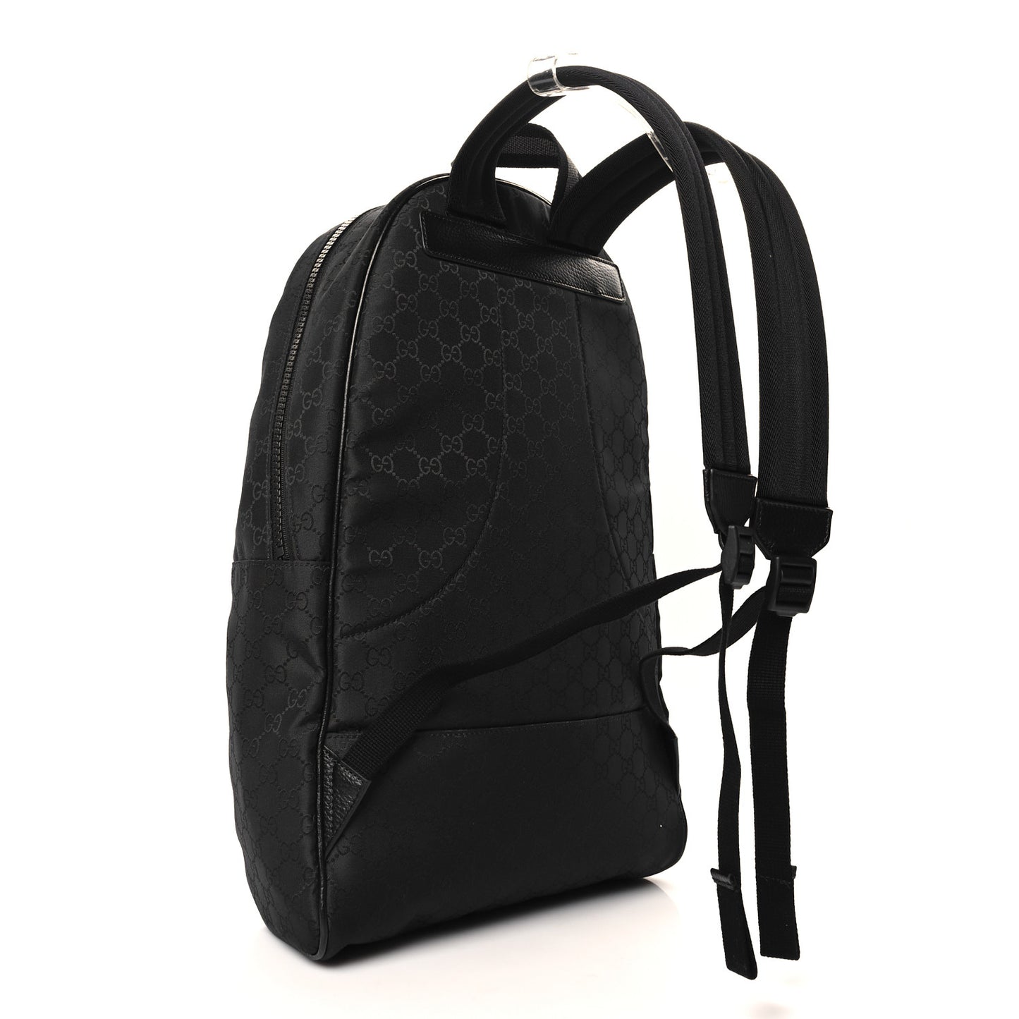 Nylon Monogram Slim Backpack Black
