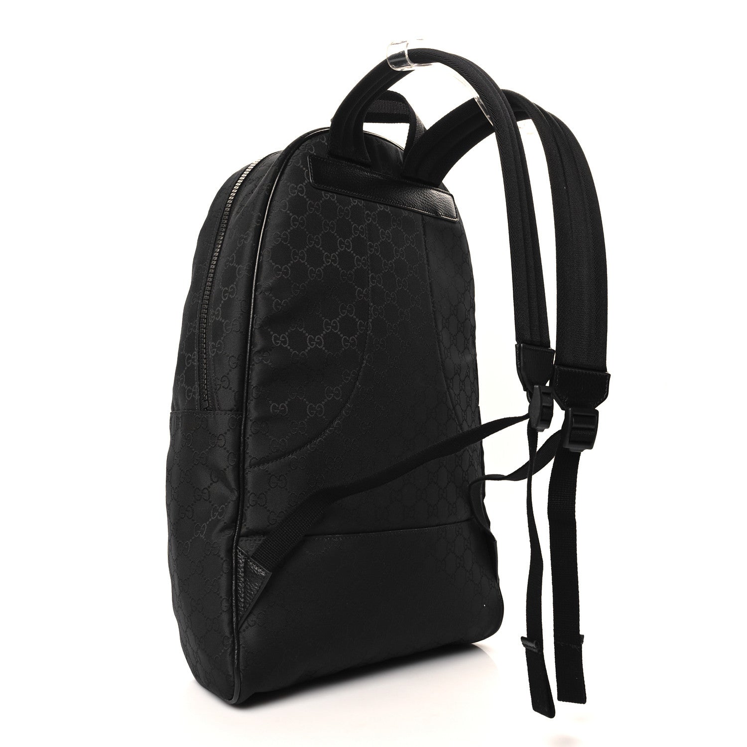 Gucci Nylon Monogram Slim Backpack Black 3 of 10