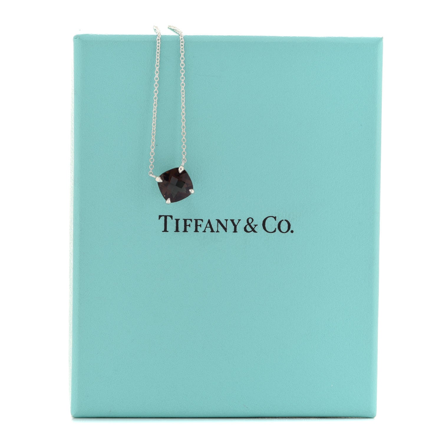 Tiffany Sterling Silver Smoky Quartz Sparklers Pendant Necklace 6 of 6