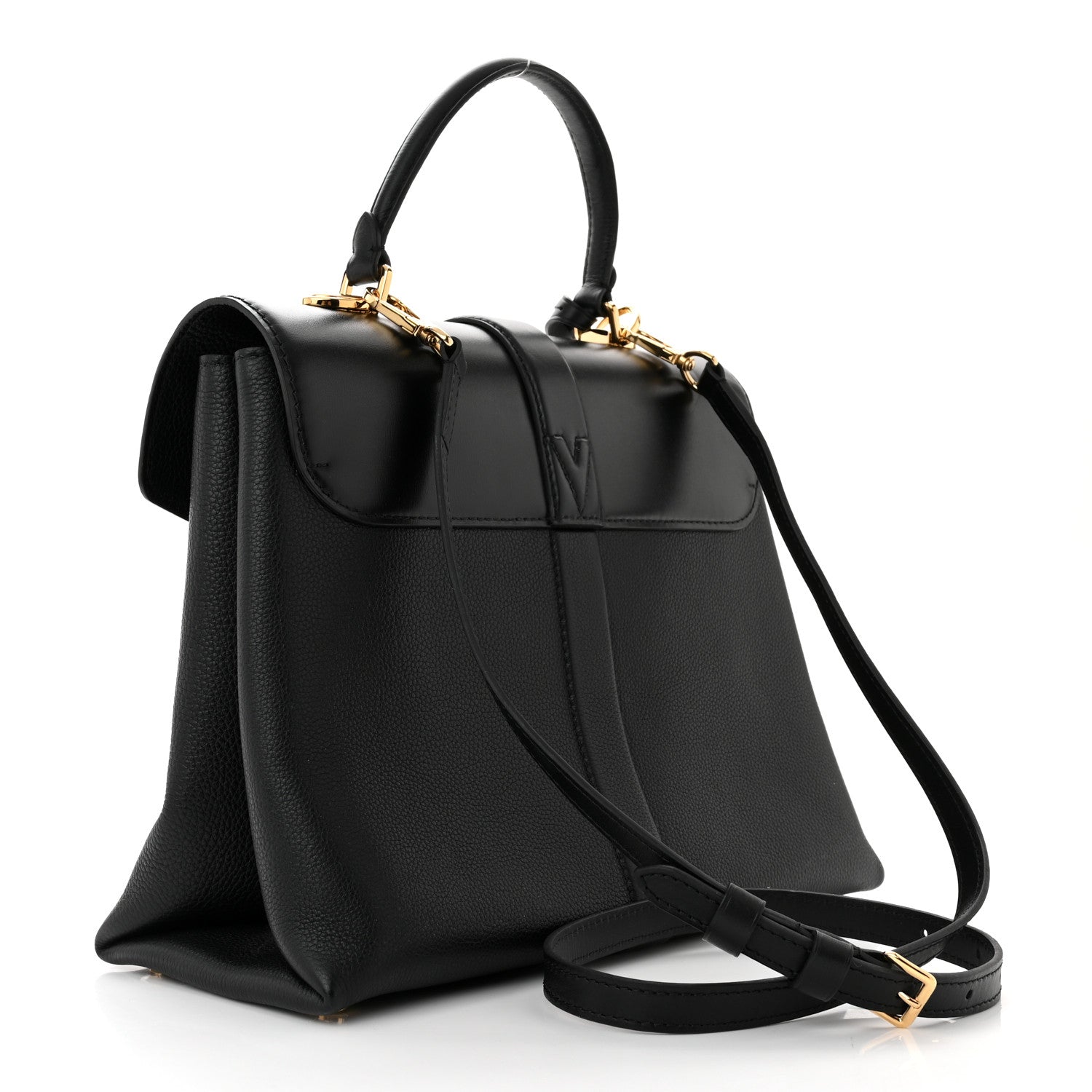 Louis Vuitton Grained Smooth Calfskin Rose Des Vents MM Black 3 of 9
