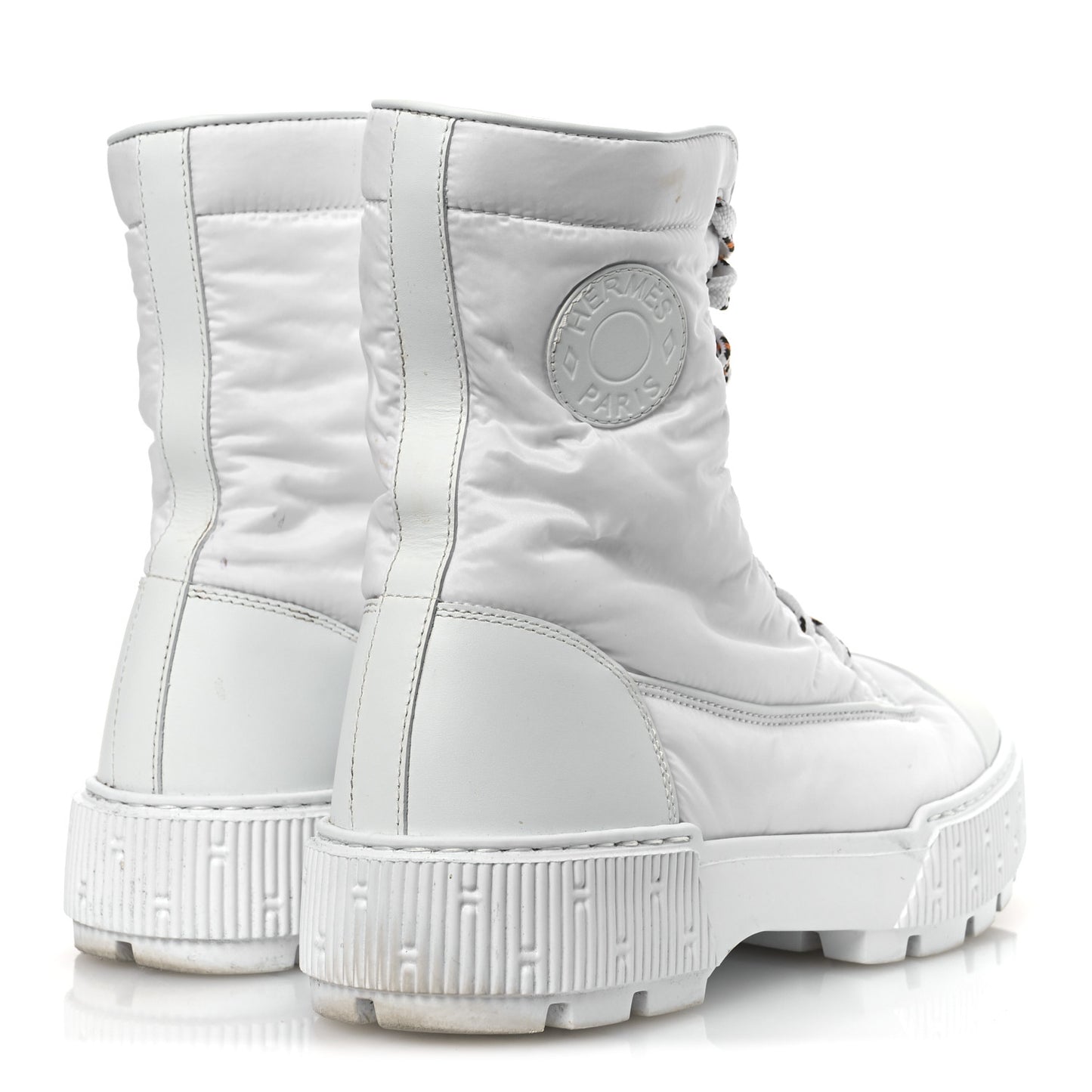 Calfskin Parachute Fresh Ankle Boots 37 White