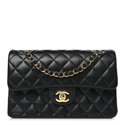 Chanel Lambskin Quilted Small Double Flap Black 1 of 10