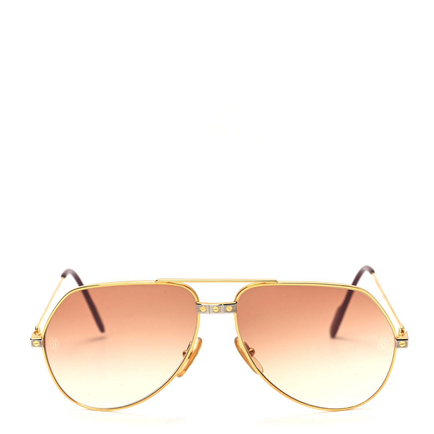 Cartier Metal Gold Plated Aviator Sunglasses Gold 2 of 6
