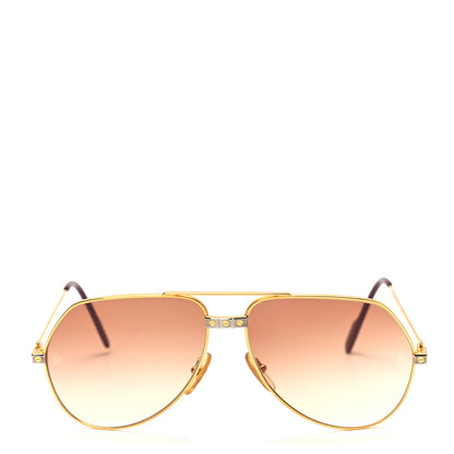 Cartier Metal Gold Plated Aviator Sunglasses Gold 2 of 6