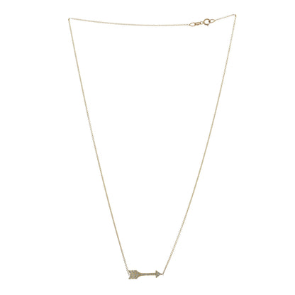 Jennifer Meyer 18K Yellow Gold Diamond Arrow Necklace 3 of 4