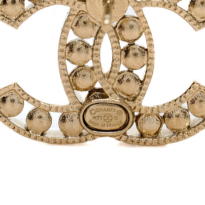 Chanel Pearl CC Earrings Gold 4 of 5