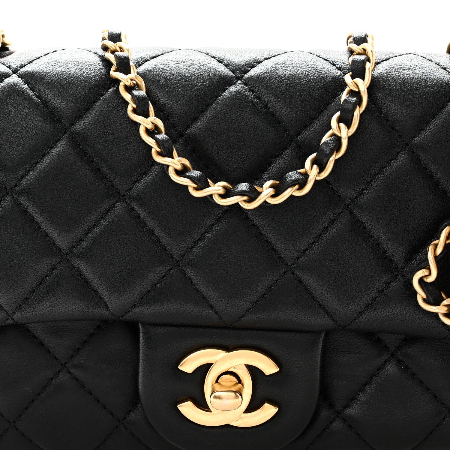 Chanel Lambskin Quilted Mini Rectangular Pearl Crush Flap Black 8 of 10