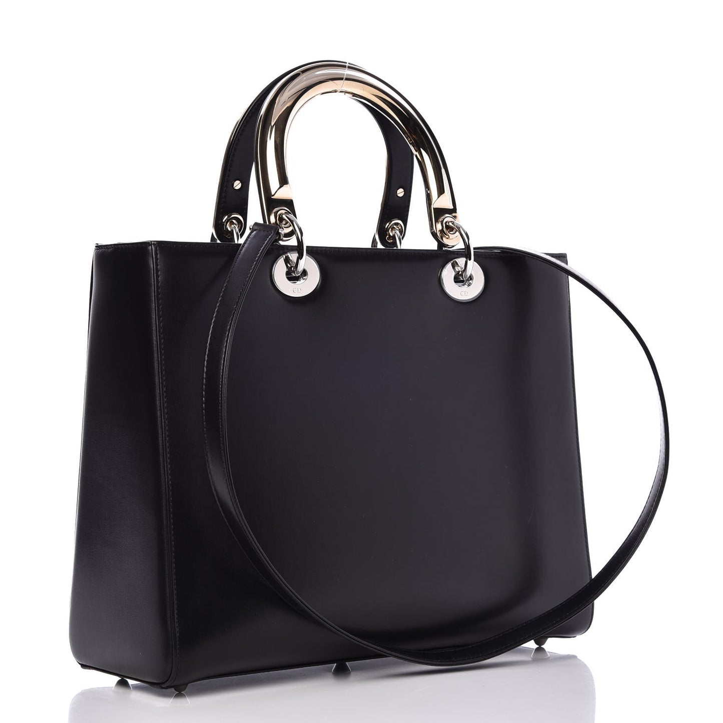 Smooth Calfskin Large Lucky Badges Lady Dior Black