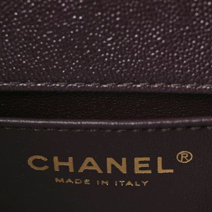 Chanel Caviar Quilted Small Boy Messenger Bag Brown 6 of 9