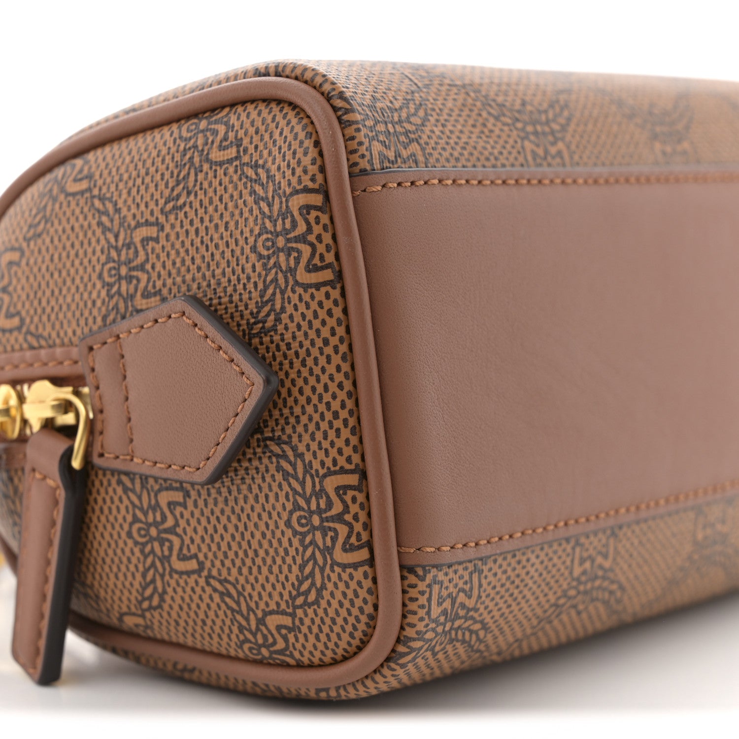 MCM Lauretos Nappa Mini Ella Boston Bag Cognac 8 of 9