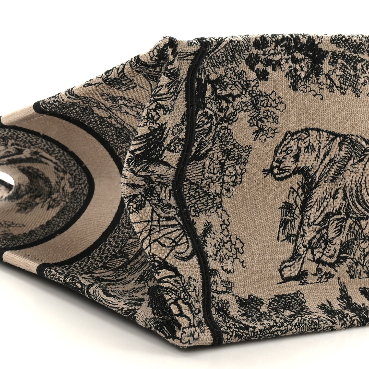 Canvas Embroidered Small Dioriviera Toile De Jouy Book Tote Beige