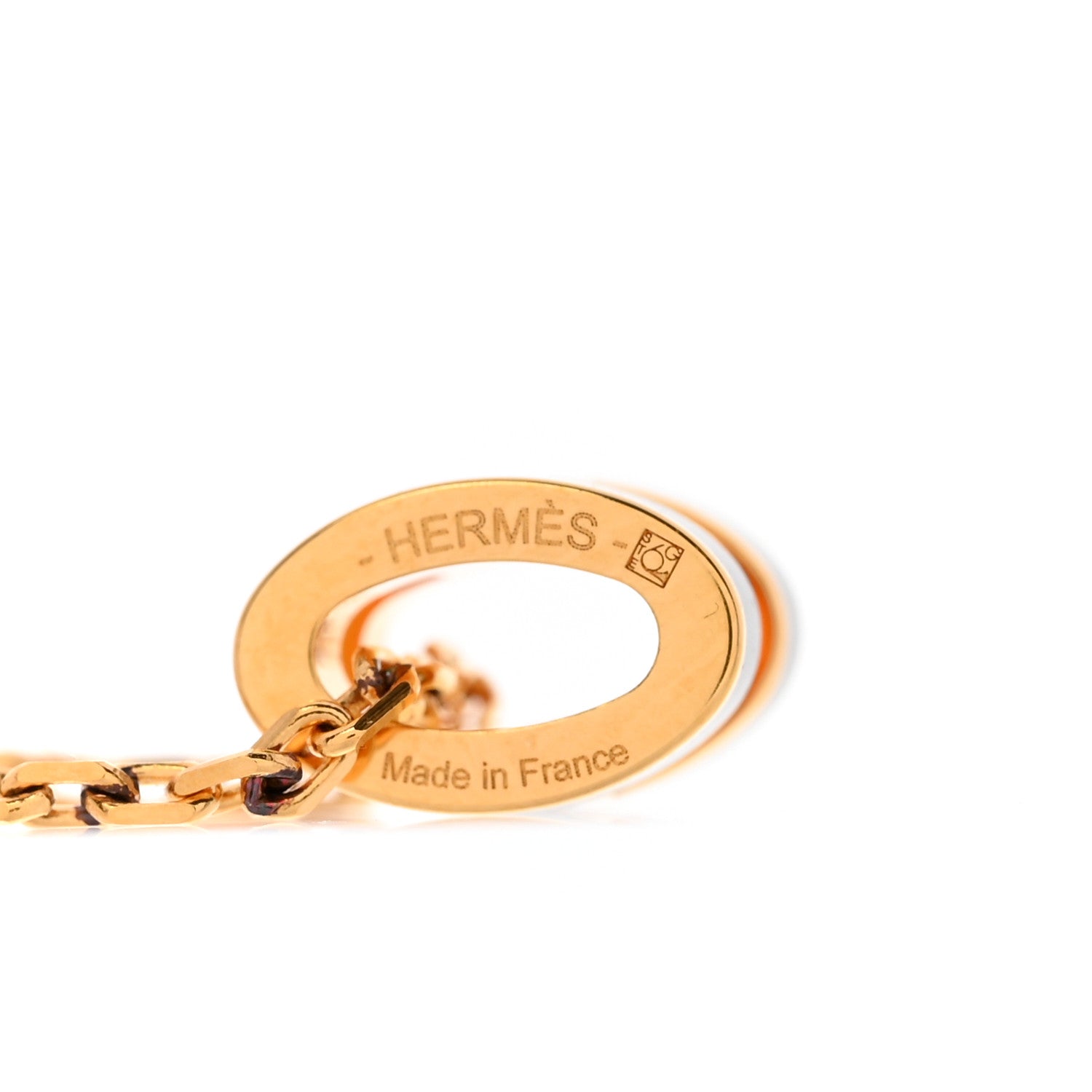 Hermes Lacquered Gold Mini Pop H Pendant Necklace Black 5 of 6