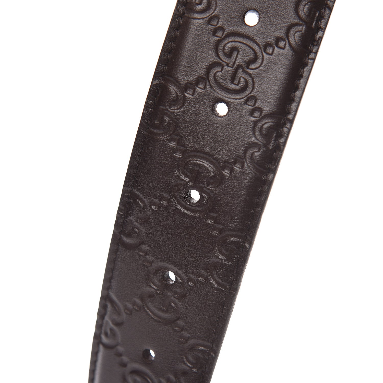 Gucci Guccissima Signature Interlocking G 40mm Belt 85 34 Cocoa 6 of 8